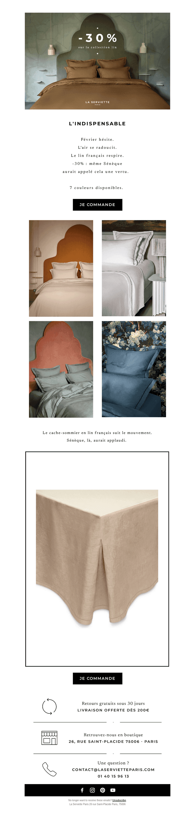 La collection lin à -30%, c'est maintenant !