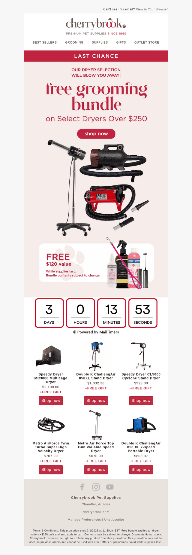 Last Chance! Get a Free Grooming Bundle with Select Dryers ⏳