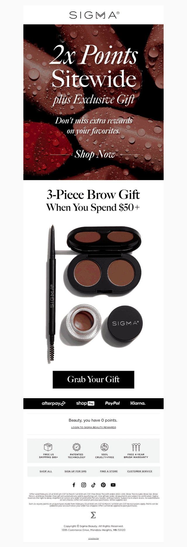 2X Points + A Free Gift 💌
