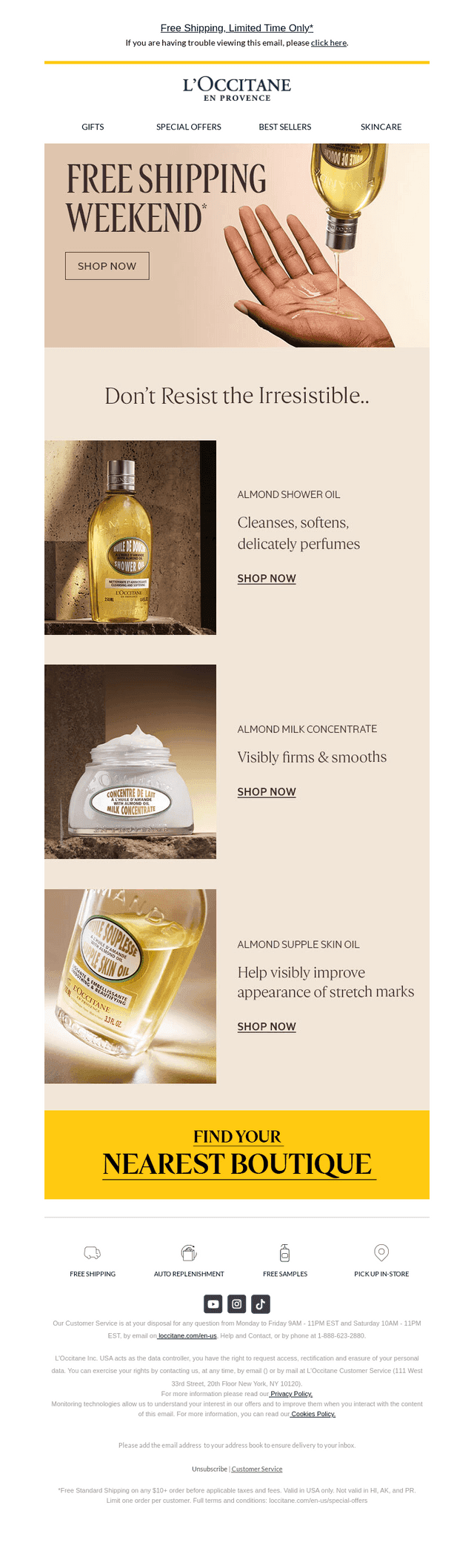 Almond + Free Shipping = 😄