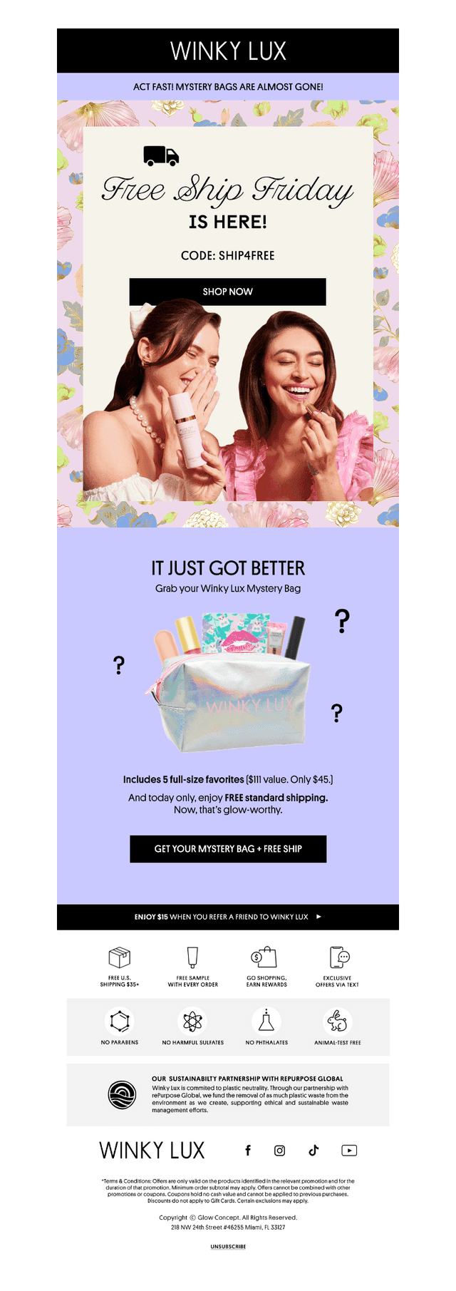 FREE SHIP FRIDAY, Today Only 💌