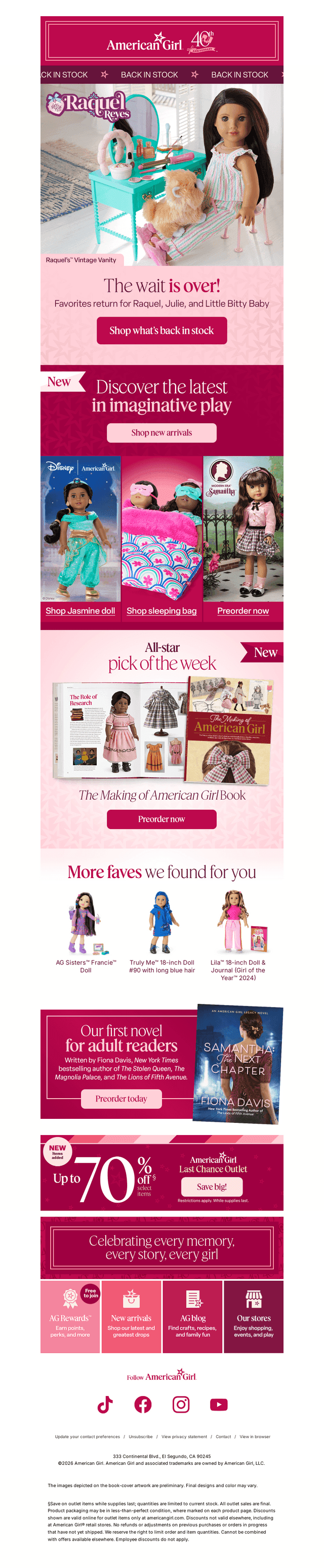 American Girl email from Fri, Feb 27, 2026