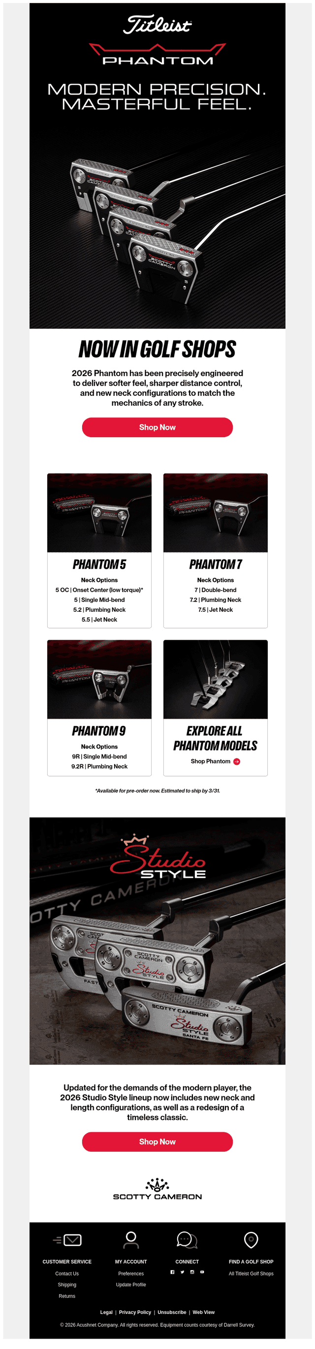 Now In Shops: New Scotty Cameron Phantom Mallets