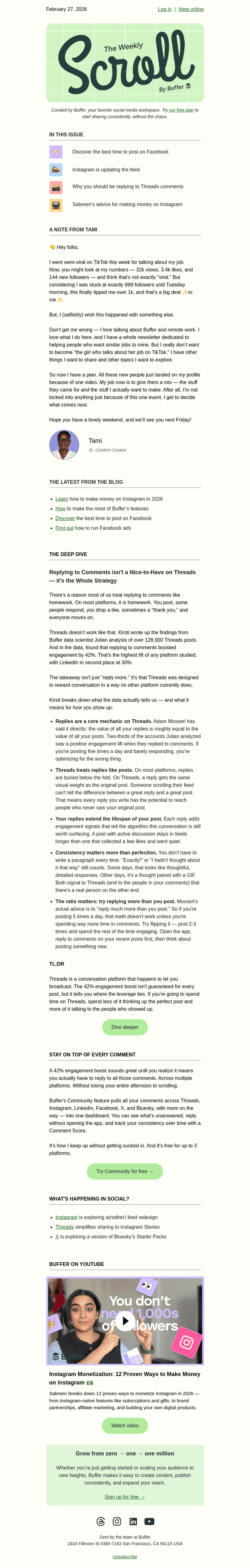 📈 The Weekly Scroll: Replying to comments on Threads