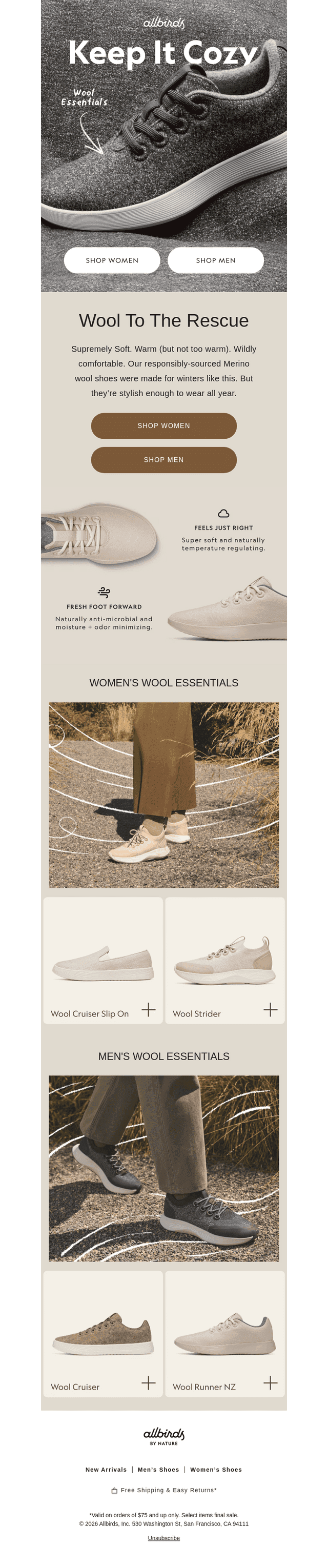 Allbirds email from Fri, Feb 27, 2026