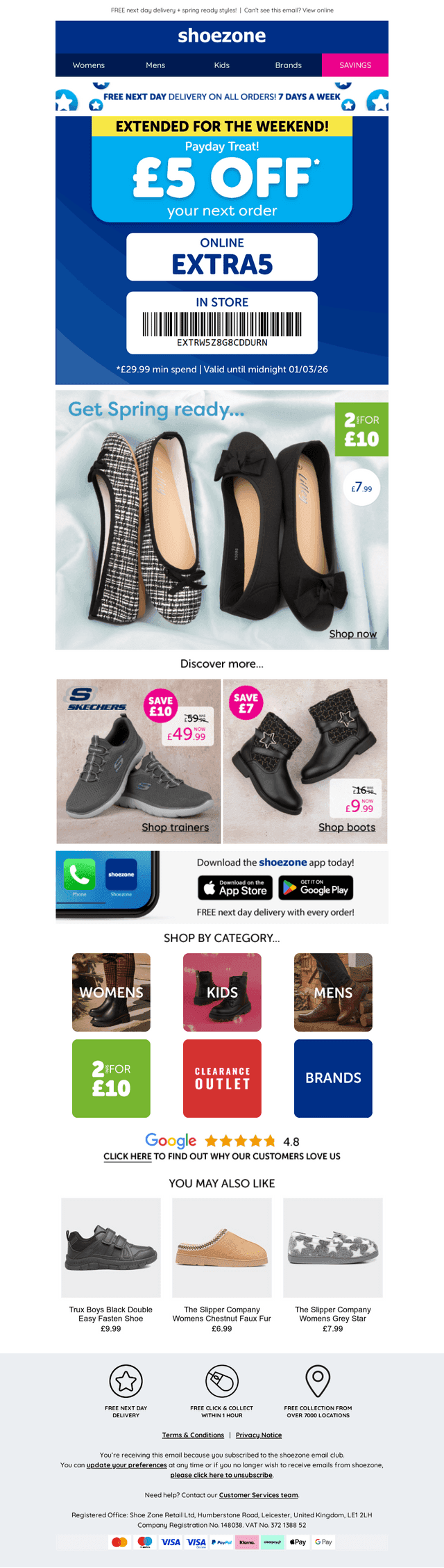 EXTENDED! £5 off your next order...ends tomorrow!