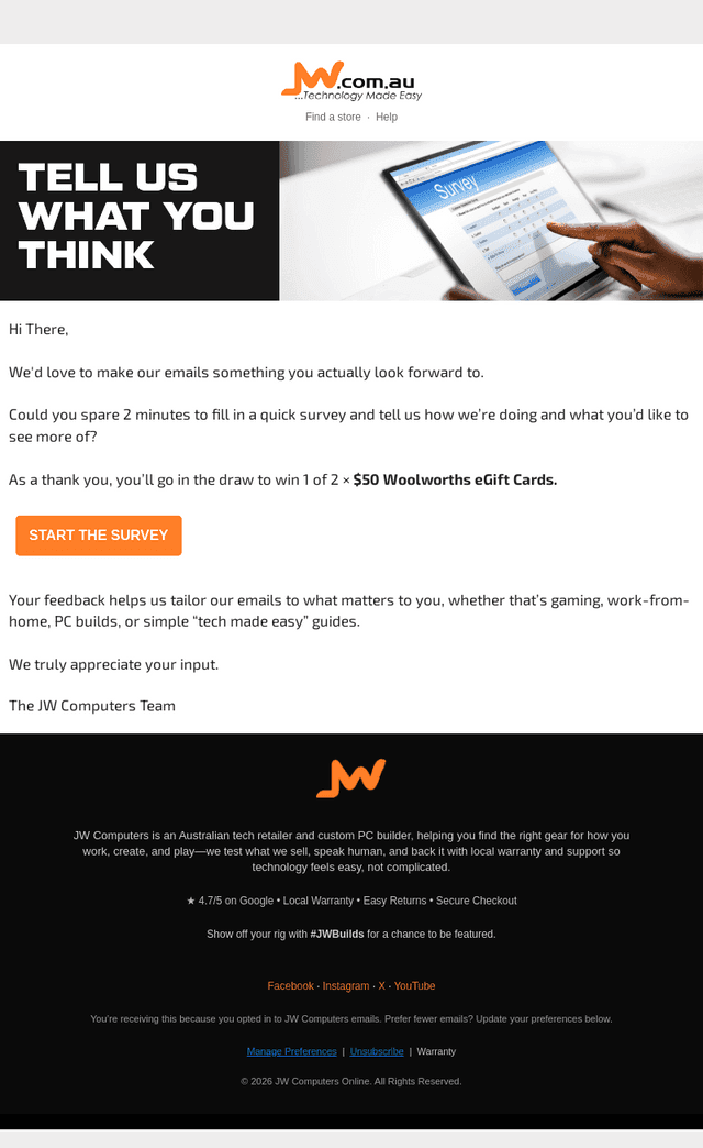 2 Minutes! Your Feedback. Win $50!👍