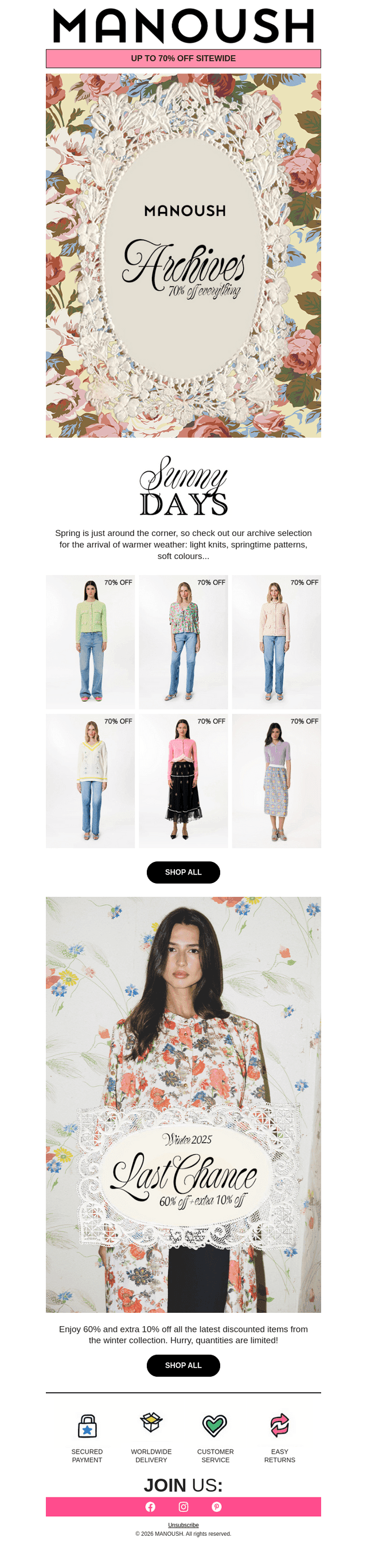 ARCHIVES | Our sunny days selection ☀️