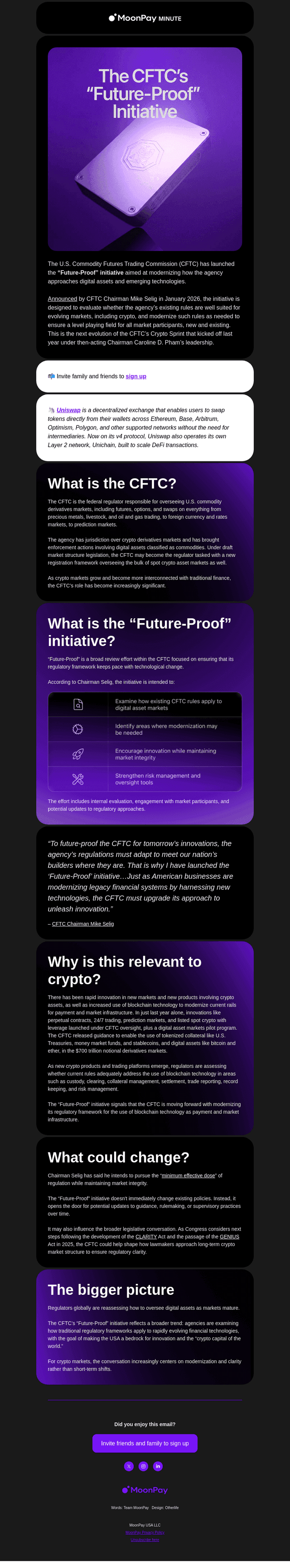 🇺🇸 Crypto policy: CFTC’s “Future-Proof” push