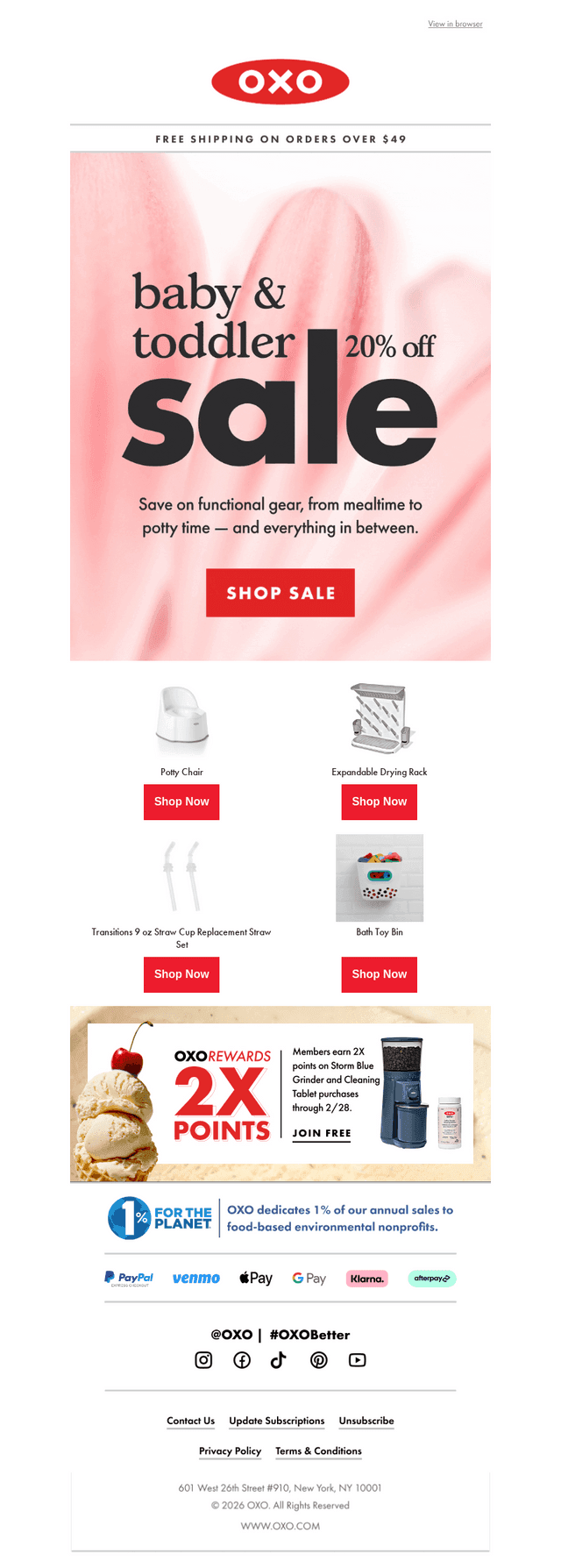OXO email from Sat, Feb 28, 2026