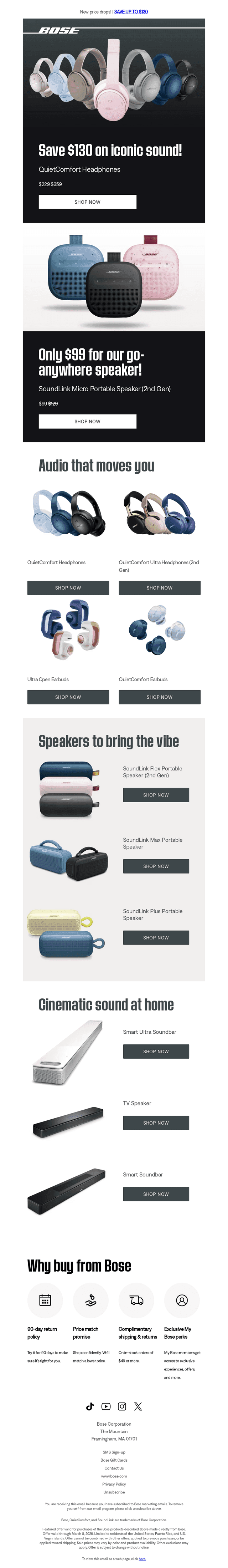 Bose email from Sat, Feb 28, 2026