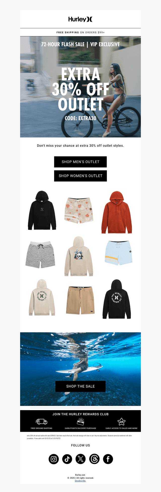 VIP EXCLUSIVE: EXTRA 30% OFF OUTLET