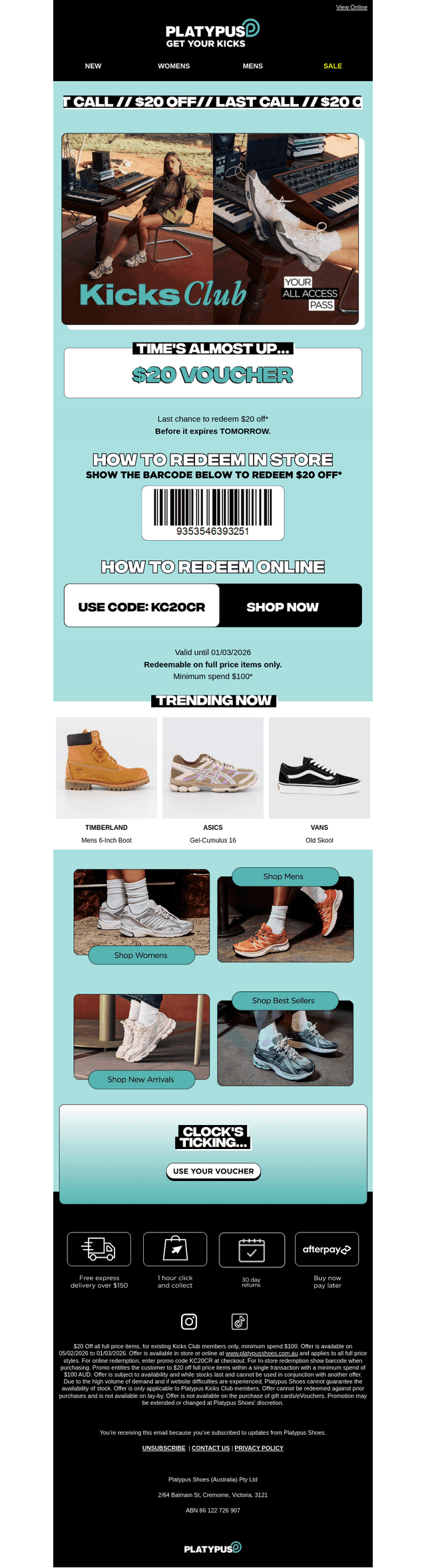 $20 Off* Ends Tonight⏰
