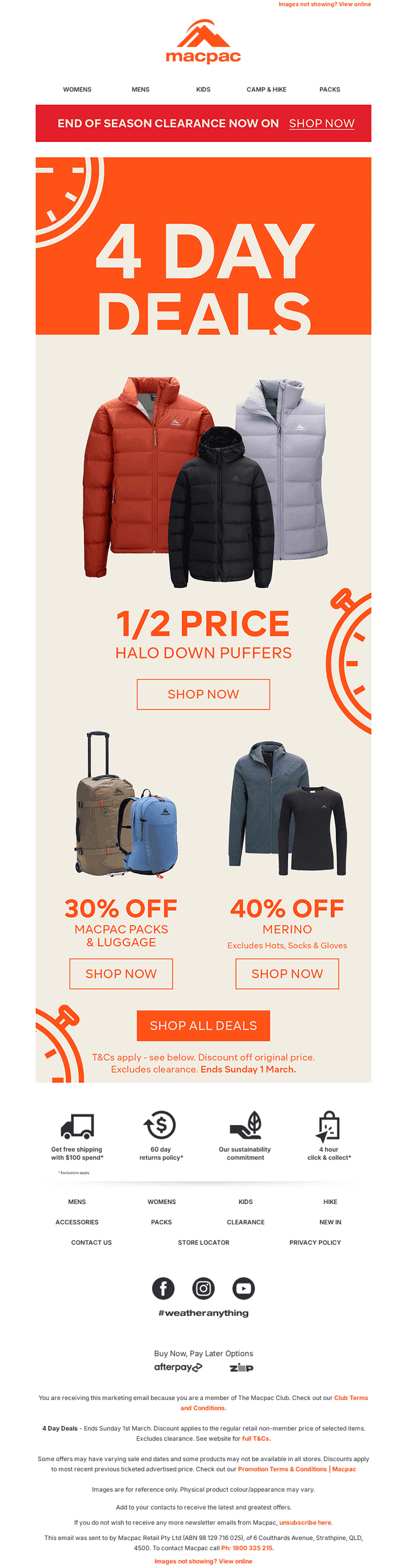 Final Hours for 4 Day Deals