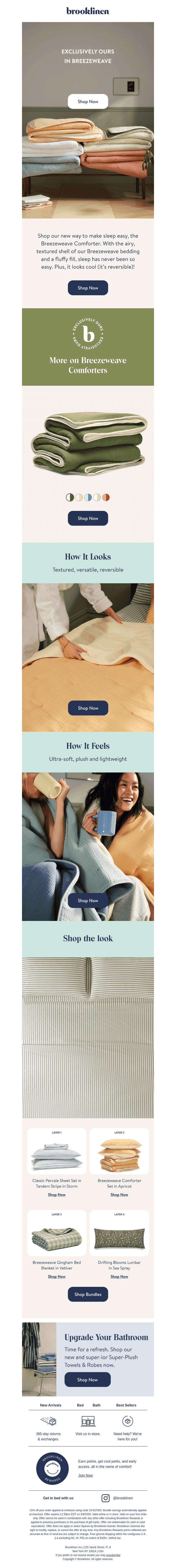 Brooklinen email from Sun, Mar 1, 2026