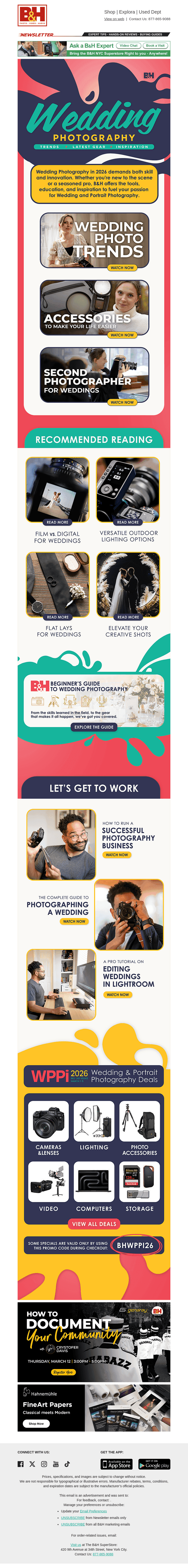 B&H Photo Video email from Sun, Mar 1, 2026