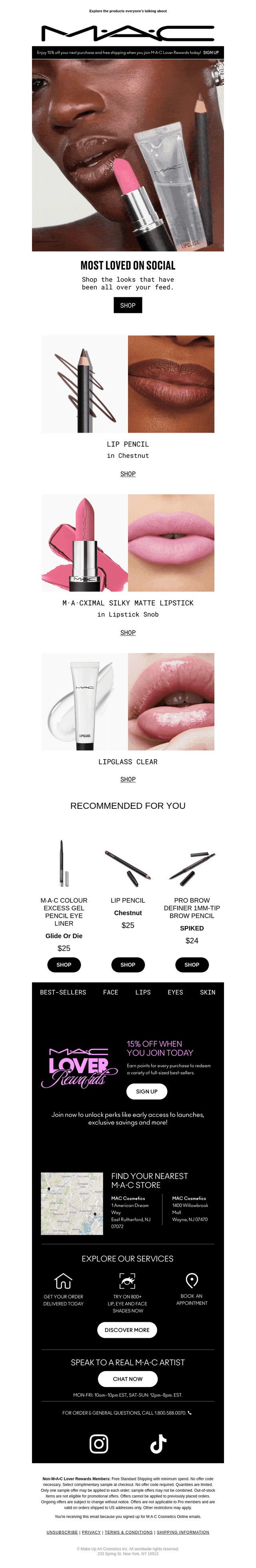 MAC Cosmetics email from Sun, Mar 1, 2026