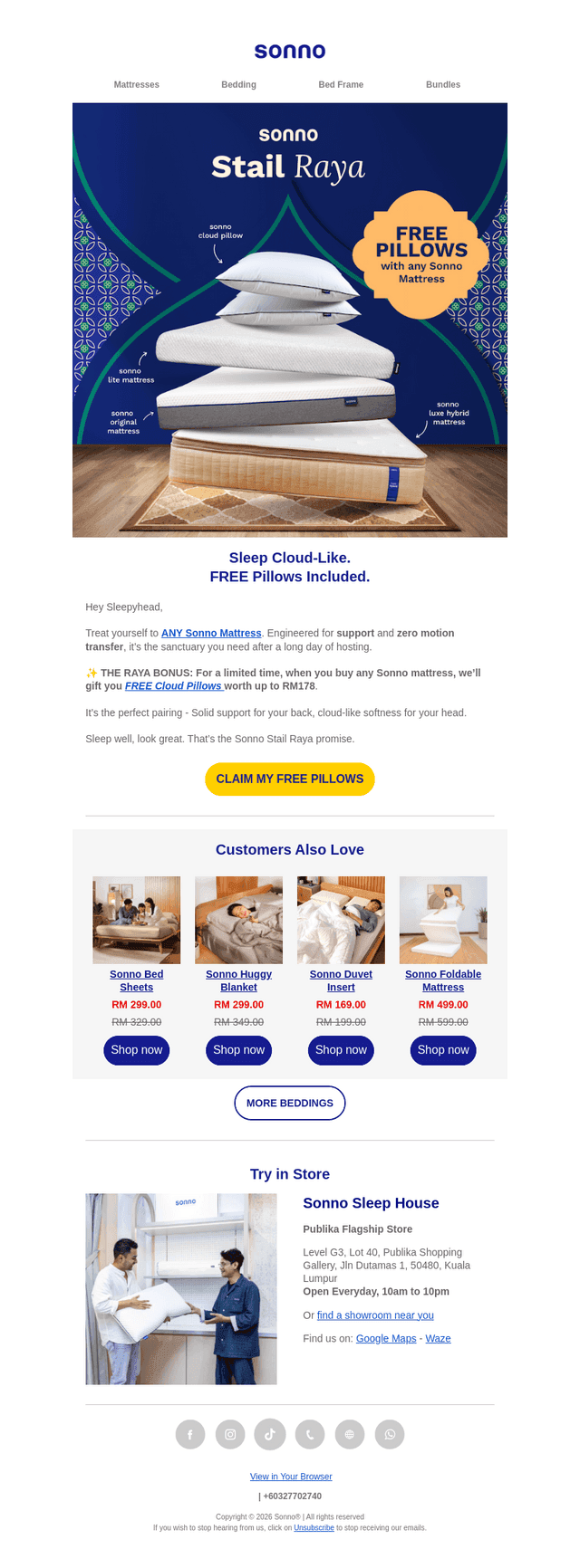 A Raya Gift for you: FREE Cloud Pillows 🎁