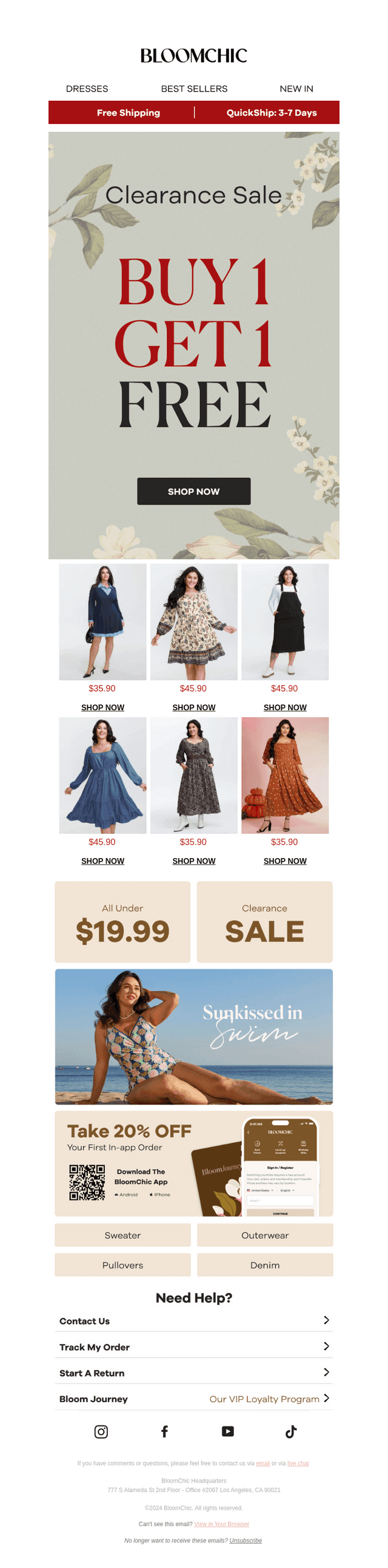 BOGO Free Clearance Sale