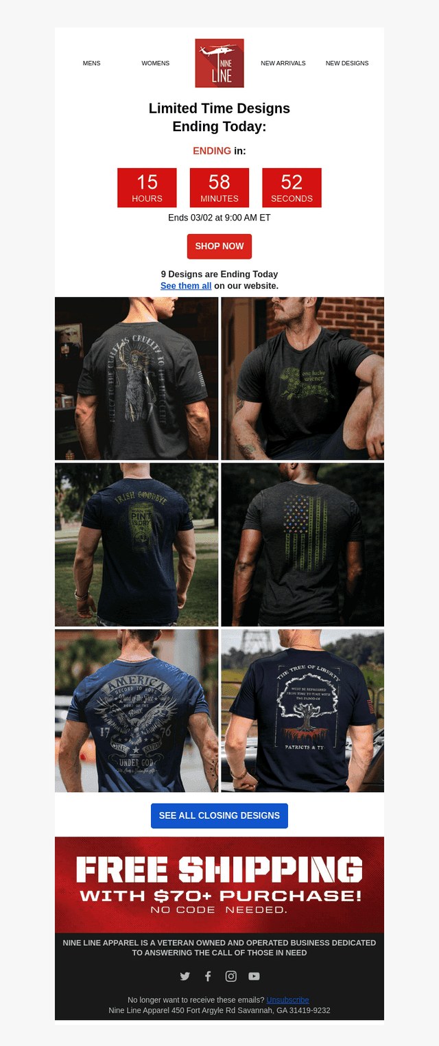 9 Designs Ending Today!