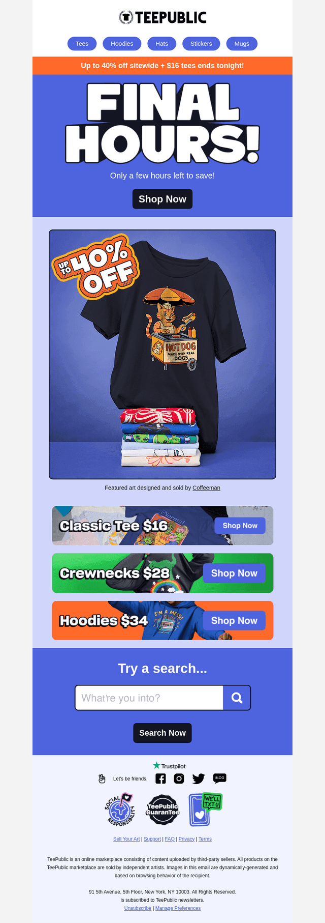 Last call for up to 40% off ‼️