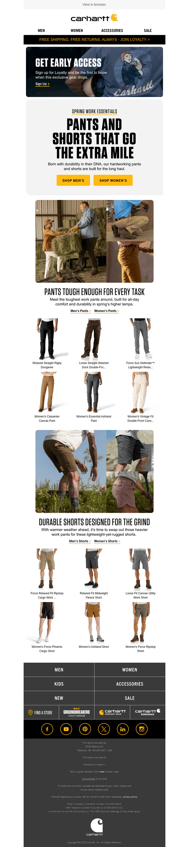 Pants and shorts for spring