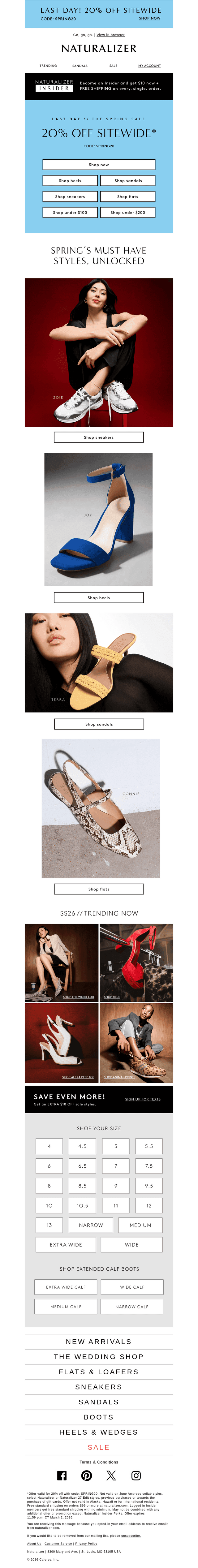 LAST CALL for 20% off sitewide