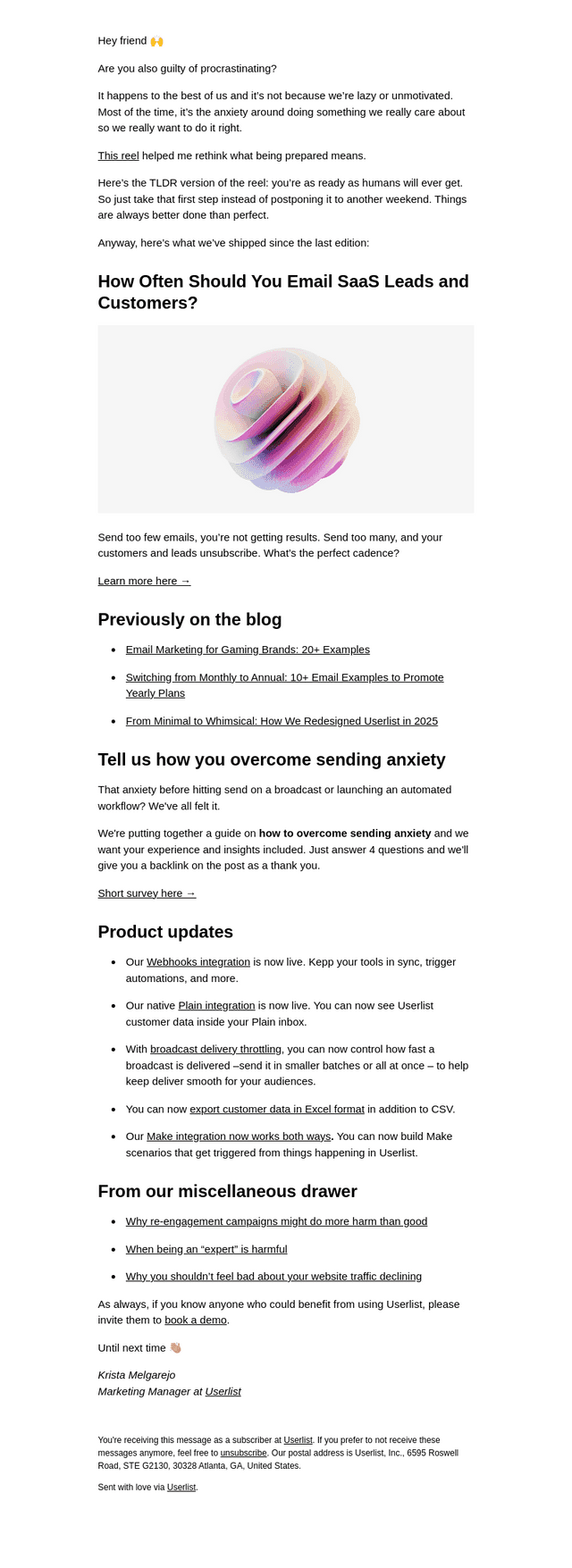 How often should you email leads and customers? 🗓️
