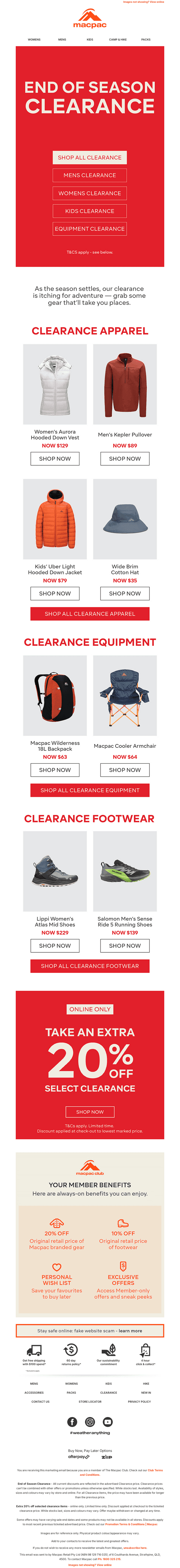 Today's Forecast: Clearance Deals
