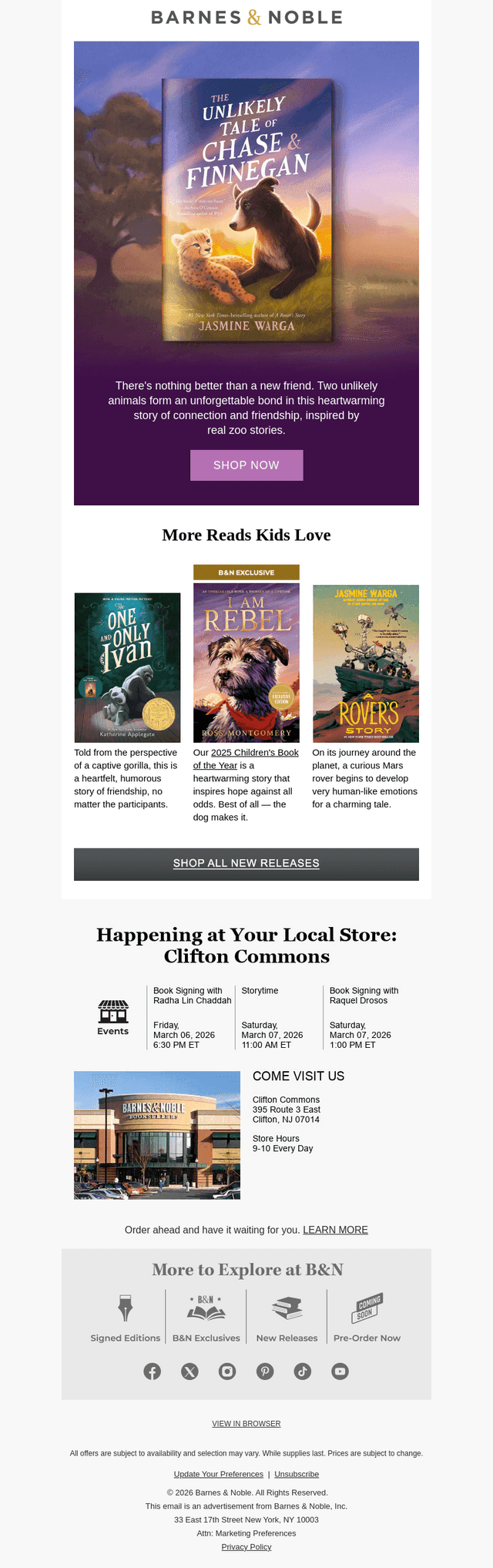 Barnes & Noble email from Tue, Mar 3, 2026