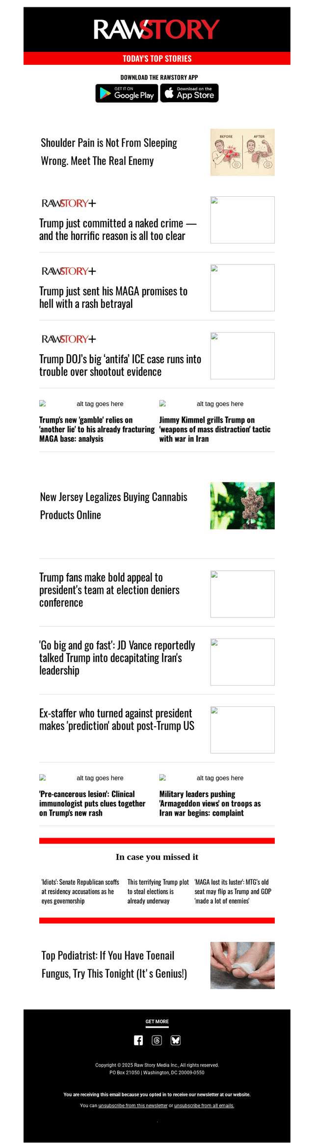 Raw Story email from Tue, Mar 3, 2026