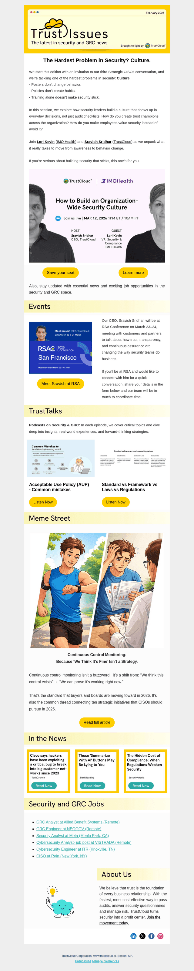 Trust Issues: The Hardest Problem in Security? Culture.