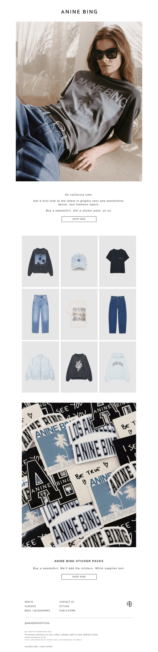 New Tees, Sweatshirts, Jackets & Denim