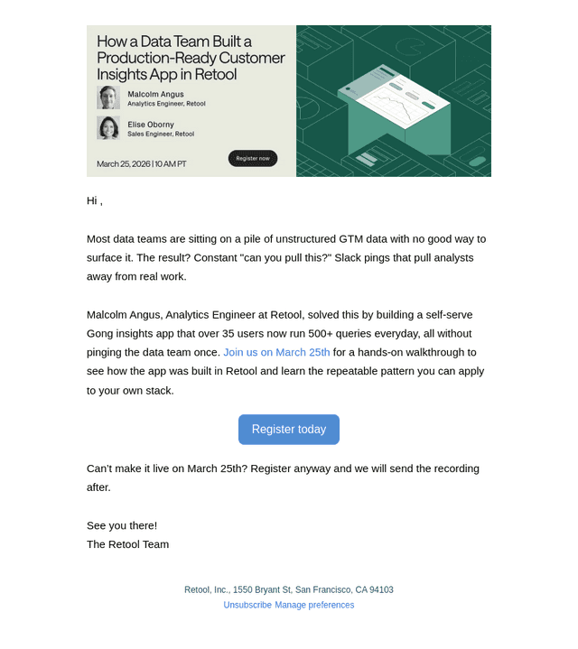 How a Data Team Built a Production-Ready Customer Insights App in Retool​​