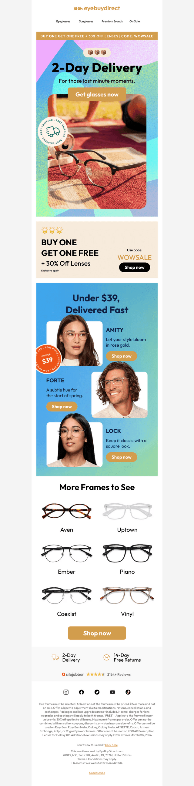 Get New Glasses in 2 Days! ⚡