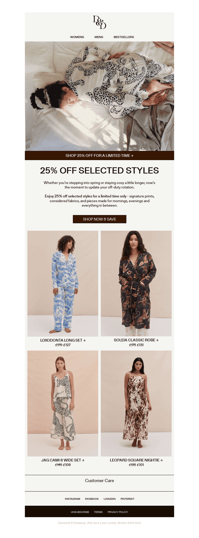 25% Off Selected Styles