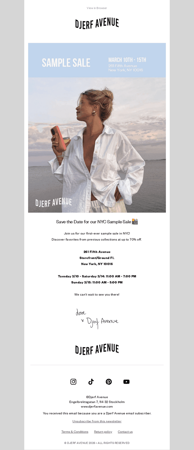 NYC Sample Sale 🛍