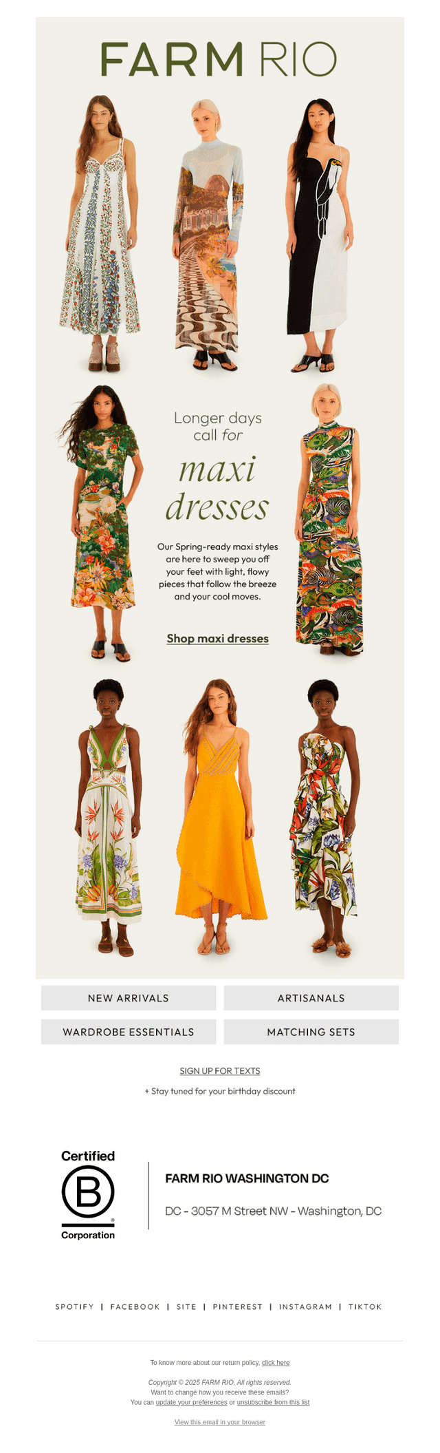 Longer days call for maxi dresses