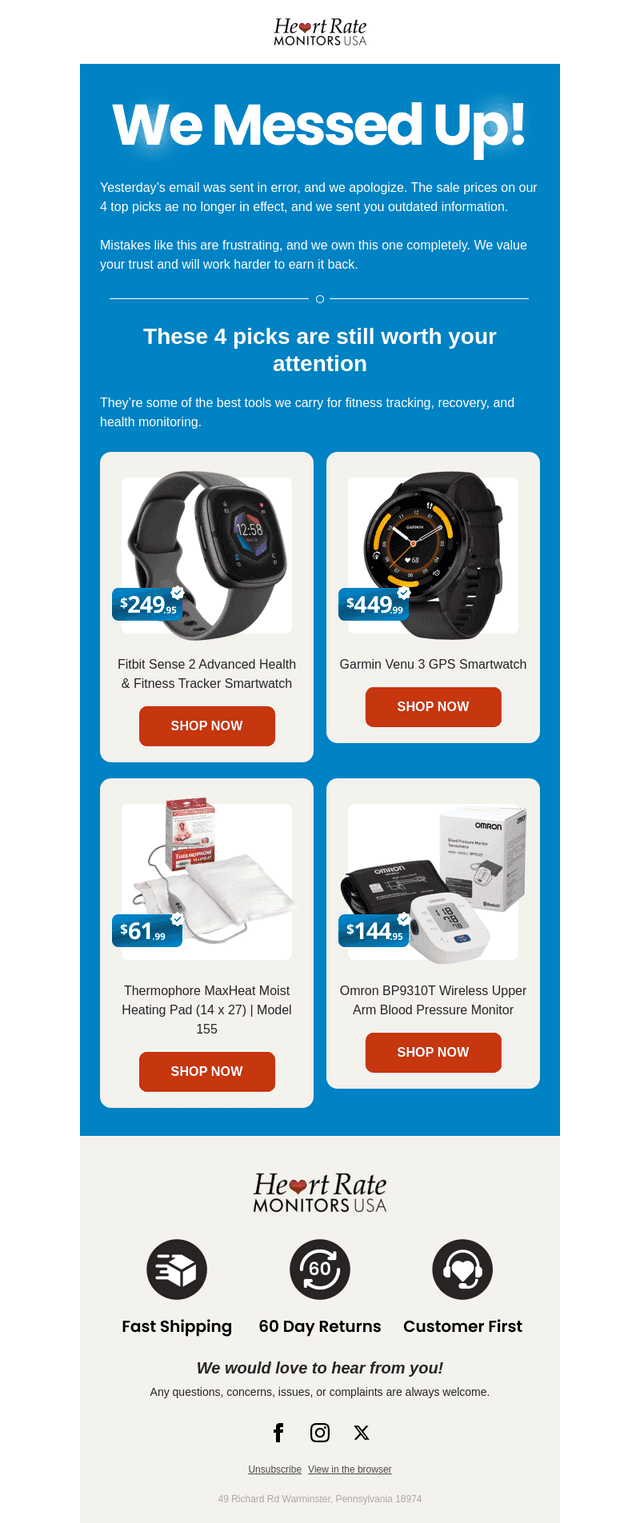 Heart Rate Monitors Usa email from Wed, Mar 4, 2026