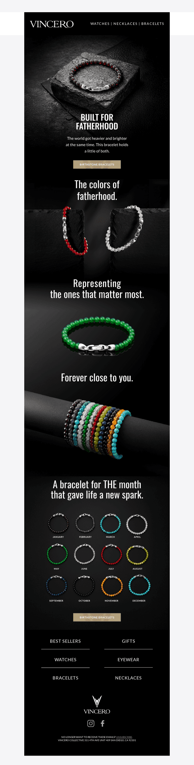 NEW: Birthstone Bracelets for Dads