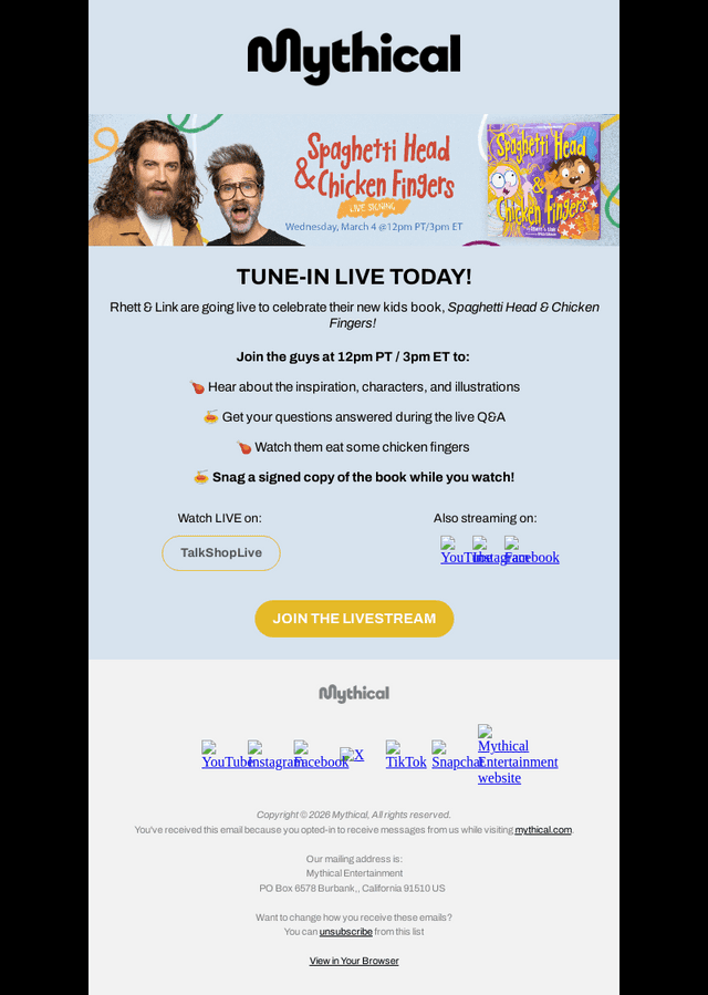 Starting SOON: Rhett & Link LIVE! 🕒