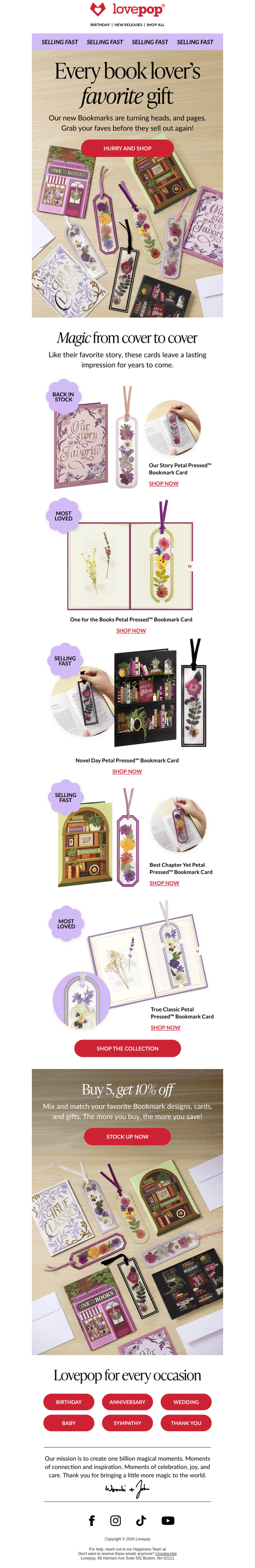 Bookmarks are back! Run, don’t walk 📚