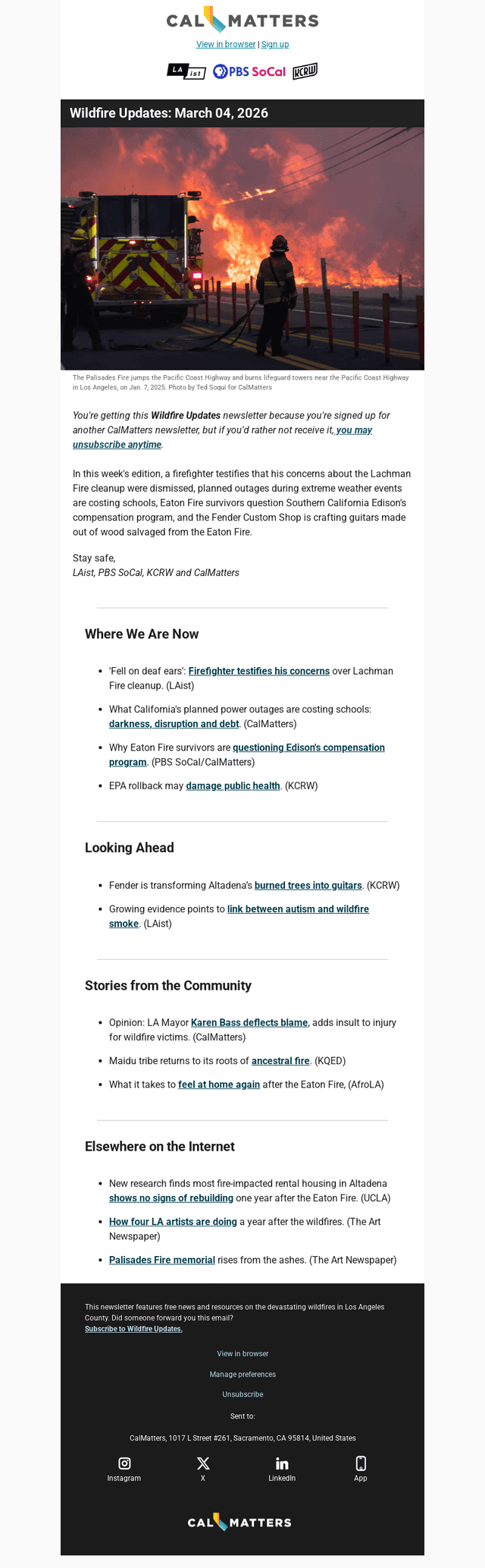 Calm email from Wed, Mar 4, 2026