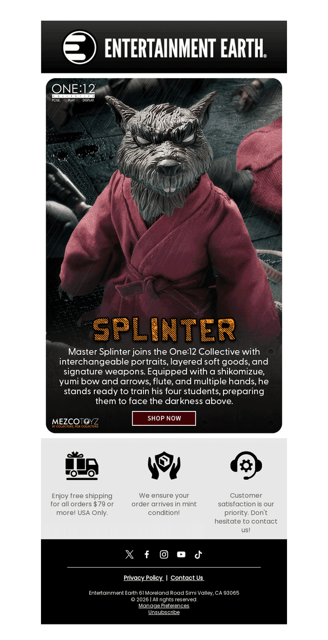 Master Splinter Joins the One:12 Collective 🐀🥋