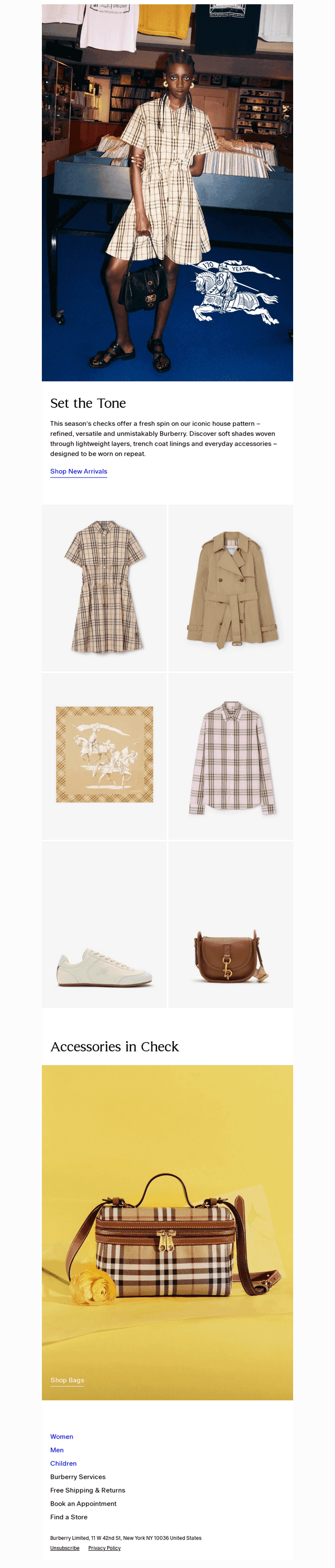 Hit refresh: new styles in Burberry Check