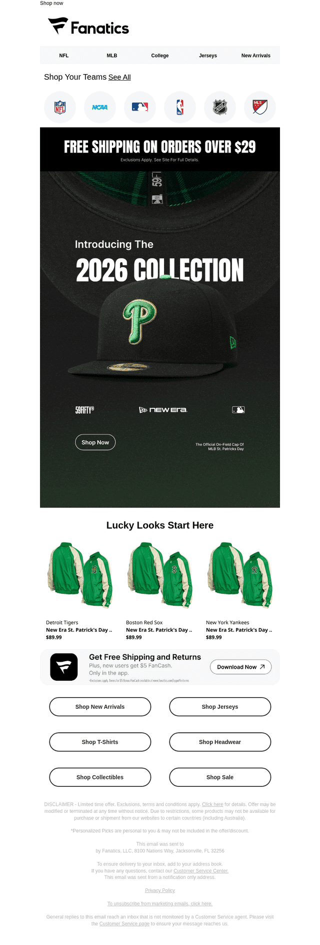 Fanatics email from Thu, Mar 5, 2026