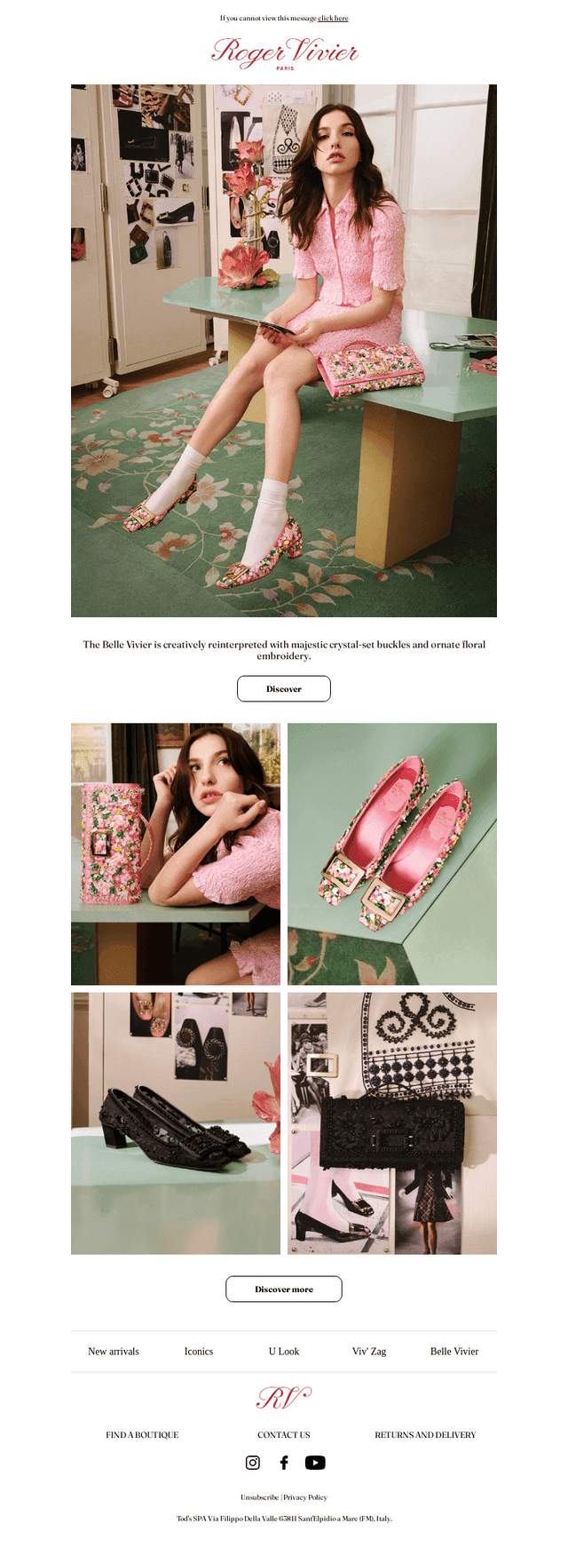 Preciously embroidered Belle Vivier