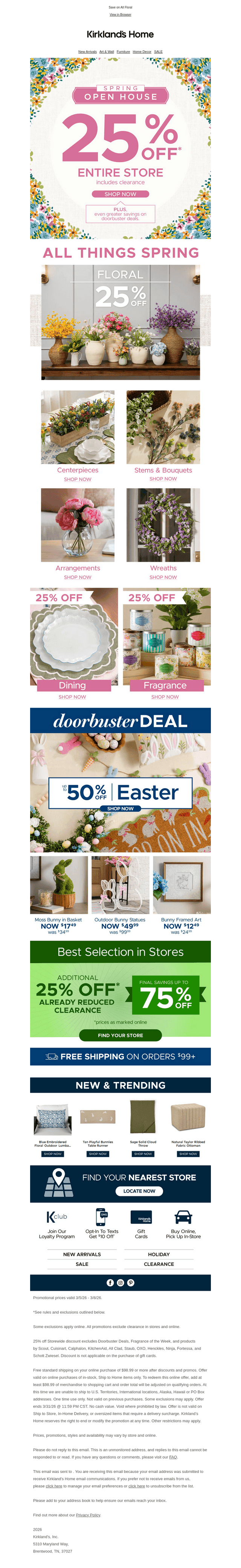 Everything for Spring → ON SALE