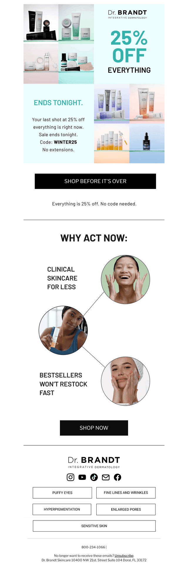Last chance for 25% off sitewide