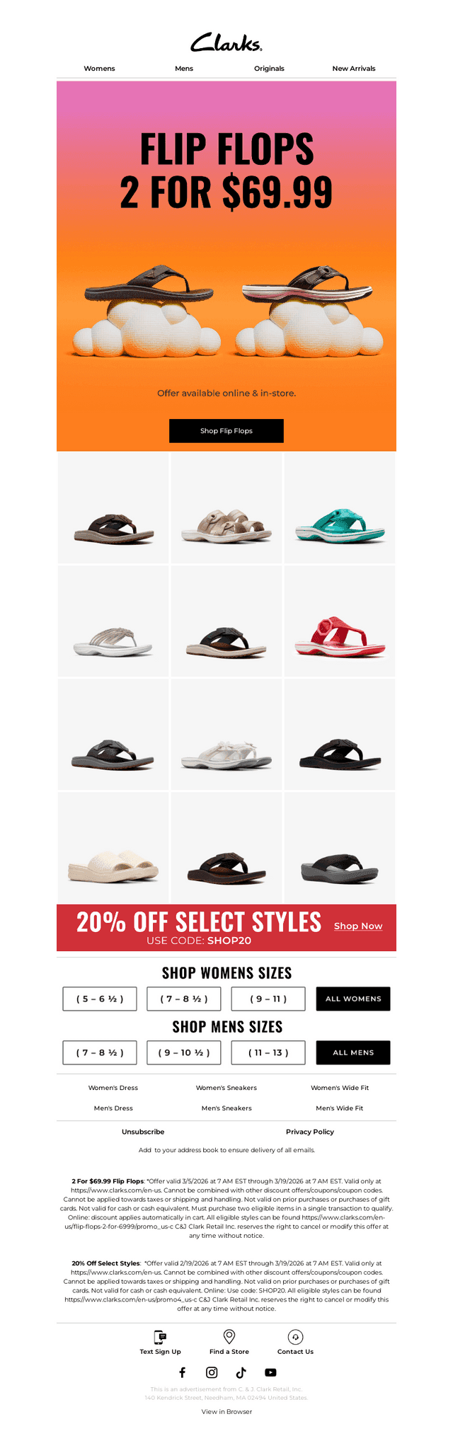 2 for $69.99 FLIP FLOPS!